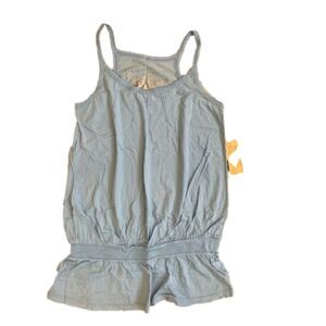 Da-Nang XS Blue Peplum Tank Top Camisole  100% Cotton NWT W/ Dust Bag